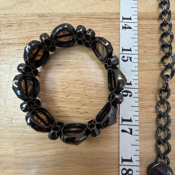 Jones New York Purple Stone Necklace & Bracelet Set With Crystal Accents - Picture 8 of 15